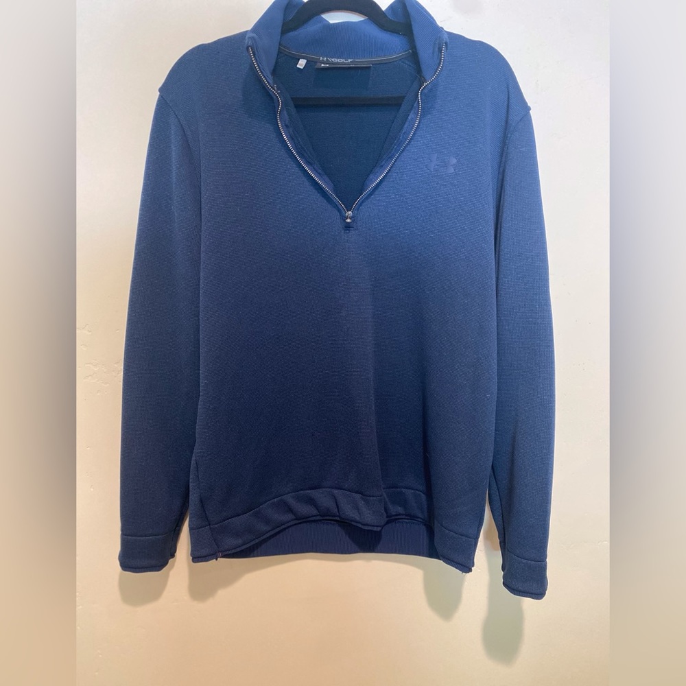 Dark Blue Under Armour Golf Pullover!! Excellent condition.